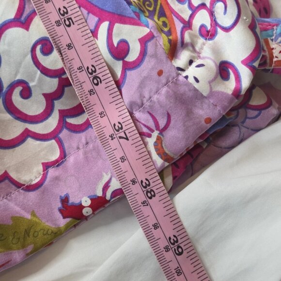 Nick & Nora Women's Size XXL Silk Robe Asian Dragon Purple - Picture 3 of 10